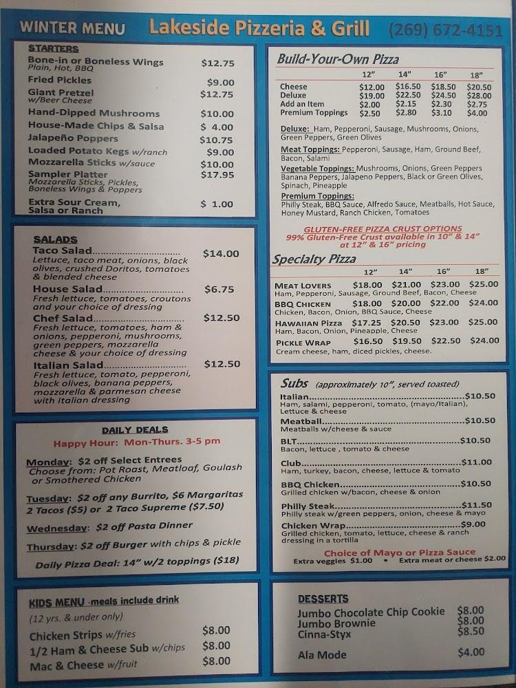 Lakeside Pizzeria Menu image 2